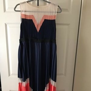BCBG silk and chiffon gown